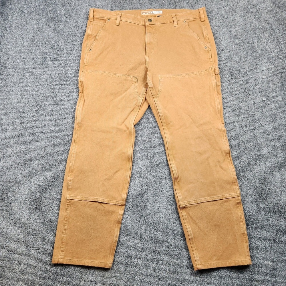 Carhartt Rugged Flex Pants Womens‎ 18 Regular Brown Double Front Carpenter